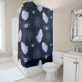 Rideaux De Douche Amusant Motif d'Halloween Spider Fantôme. (En situation)