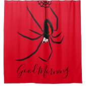 Rideaux De Douche Amusants Good Morning Red Back Spider (Devant)