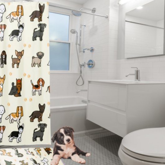 Rideaux De Douche Amusement Amoureux des chiens animal chiot