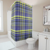 Rideaux De Douche Ananas Marine Bleu Blanc Preppy Madras Plaid (En situation)