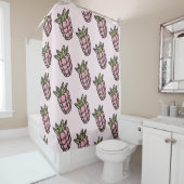 Rideaux De Douche Ananas Motif Y2K Retro Funky Retro (En situation)
