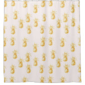 Rideaux De Douche Ananas Tropical Blush Gold (Devant)