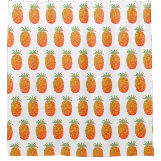Rideaux De Douche Ananas Tropical Bohème (Devant)