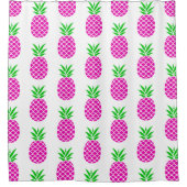 Rideaux De Douche Ananas tropical rose et vert (Devant)