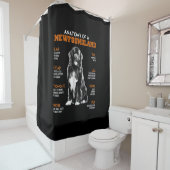 Rideaux De Douche Anatomie Drôle D'Un Chien De Terre-Neuve (En situation)