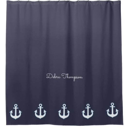 Rideaux De Douche anchors blue nautized (Devant)