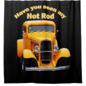 Rideaux De Douche Ancien roadster jaune avec fenêtres avant coupées (Devant)