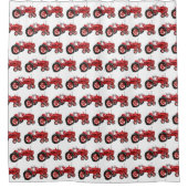 Rideaux De Douche Ancien tracteur rouge (Devant)