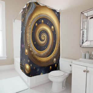 Rideaux De Douche Anciens symboles dans un design abstrait vibrant