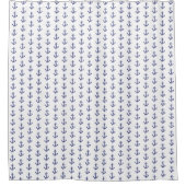 Rideaux De Douche Ancrage marin bleu et blanc (Devant)