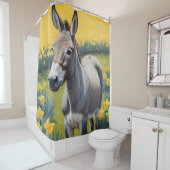 Rideaux De Douche Âne Vibrant Et Daffodiques Jaunes (En situation)