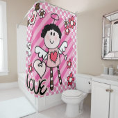Rideaux De Douche Ange d'amour de bande dessinée (En situation)