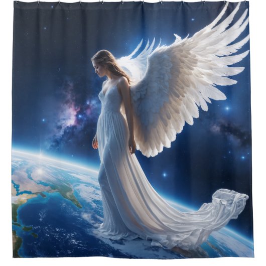 Rideaux De Douche Angel Protecting Earth (Devant)