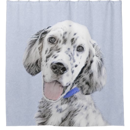 Rideaux De Douche Anglais Setter Blue Belton Peinture Chien Art (Devant)