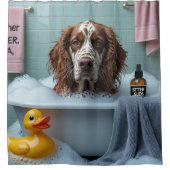 Rideaux De Douche Anglais Setter Sloppy Sleepy mignon drôle (Devant)
