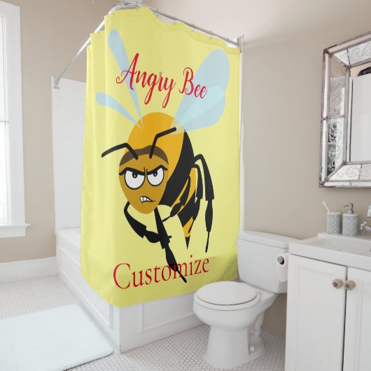 Rideaux De Douche Angry Bee Thunder_Cove (En situation)