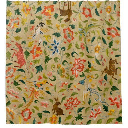 Rideaux De Douche Animal Antique Cheval Oiseau Deer Rabbit (Devant)