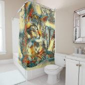 Rideaux De Douche AnimalArt_Cat_015 (En situation)