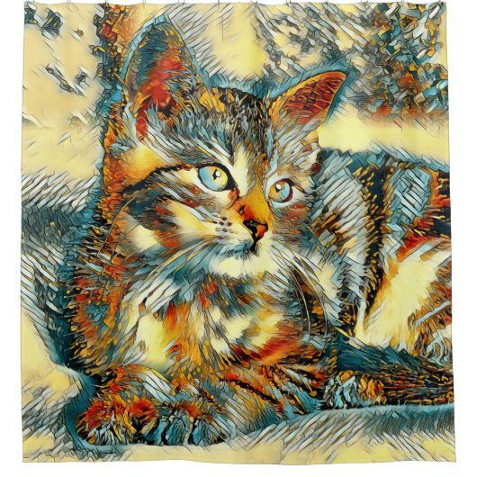 Rideaux De Douche AnimalArt_Cat_015 (Devant)