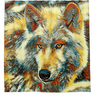 Rideaux De Douche AnimalArt_Wolf_004
