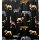 Rideaux De Douche Animaux africains (Devant)