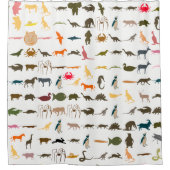 Rideaux De Douche Animaux colorés Motif #3 (Devant)