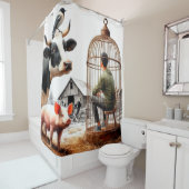 Rideaux De Douche Animaux de ferme (En situation)