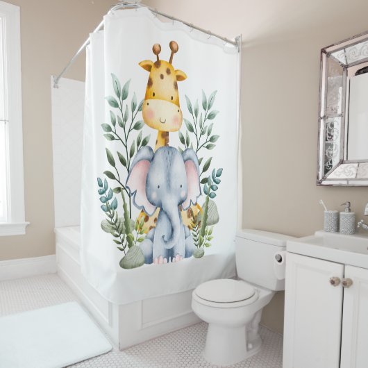 Rideaux De Douche Animaux de Safari (En situation)