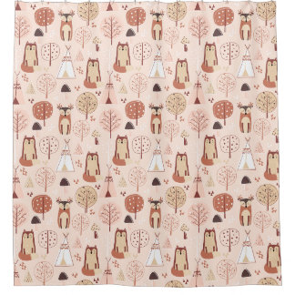 Rideaux De Douche Animaux forestiers adorables