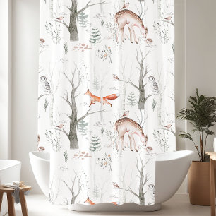 Rideaux De Douche Animaux forestiers des bois