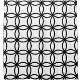 Rideaux De Douche Anneaux blancs et noirs (Devant)