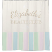 Rideaux De Douche Anniversaire du Beach Club (Devant)