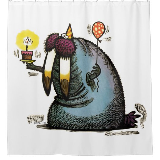 Rideaux De Douche Anniversaire Suit Walrus (Devant)