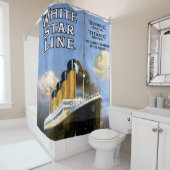 Rideaux De Douche Annonce de la ligne Titanic White Star (En situation)