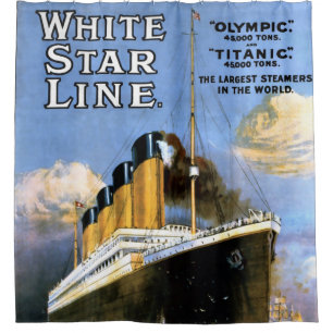 Rideaux De Douche Annonce de la ligne Titanic White Star