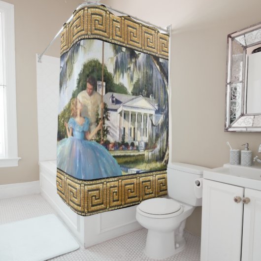 Rideaux De Douche Antebellum Plantation Sud Vieux Dixie (En situation)