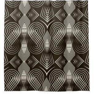 Rideaux De Douche Antique Art Déco Ornement sans Seamless