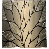 Rideaux De Douche Antique Gold Creative Leave Motif (Devant)