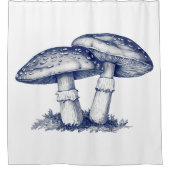 Rideaux De Douche Antiquité de dessin de champignon (Devant)