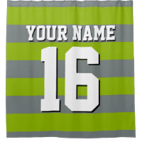 Apple Green Charcoal Sports Jersey Preppy Stripe