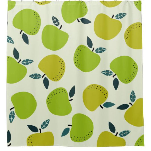Rideaux De Douche Apple seamless pattern. Fruit theme illustration.a (Devant)