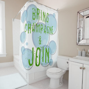 Rideaux De Douche Apportez Du Champagne Et Rejoignez