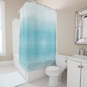 Rideaux De Douche Aqua Bliss Aquarelle Ombre    