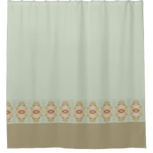 Rideaux De Douche Aqua clair sarcelle et or