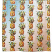 Rideaux De Douche Aqua Cream Joyeux ananas tropicaux (Devant)