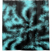 Rideaux De Douche Aqua et art moderne noir (Devant)