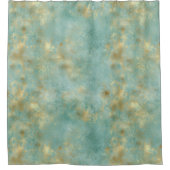Rideaux De Douche Aqua Mint Gold Glam Abstrait (Devant)