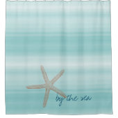Rideaux De Douche Aqua Mint White Beach Vibes Starfish       (Devant)