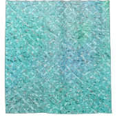 Rideaux De Douche Aqua Ocean Beach Crystals Bleus Blancs (Devant)