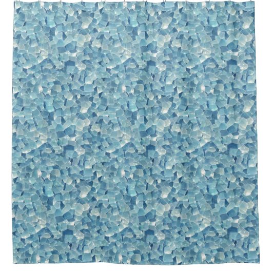 Rideaux De Douche Aqua Quartz Crystal Pattern (Devant)
